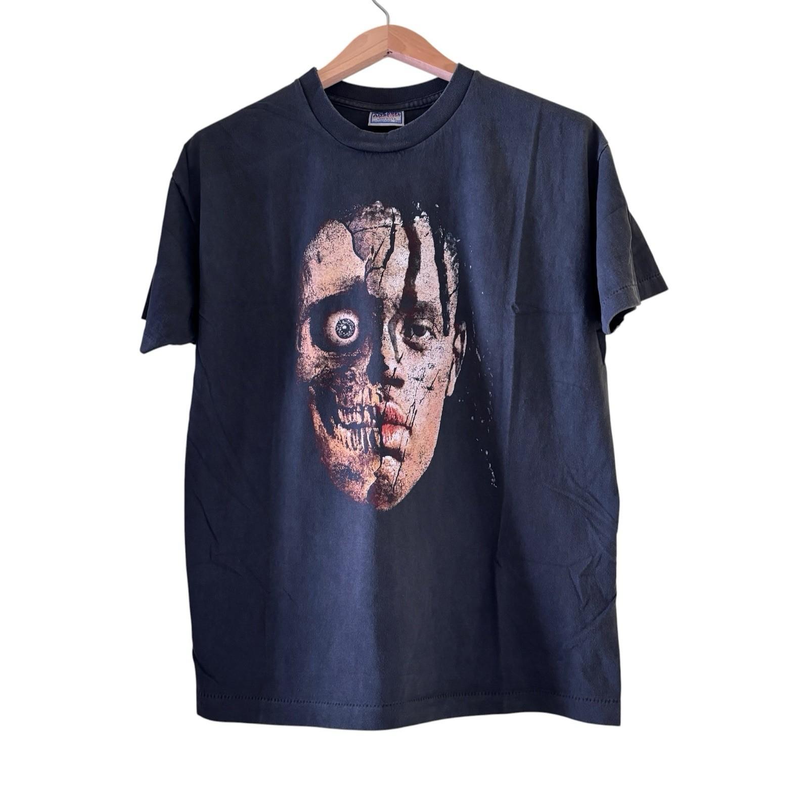 2016 Travis Scott In Concert Rodeo Tour T-Shirt REPRINT Zombie Face Cut Sz Large Unisex T-Shirt XXXL