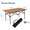 Portable Metal Roll-Up Folding Table for Camping, Picnic, and BBQ