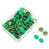 100pcs Colored Flat Thumb Tacks Roundness Plastic and Metal Flat Thumb Tacks for Office School & Personal Use