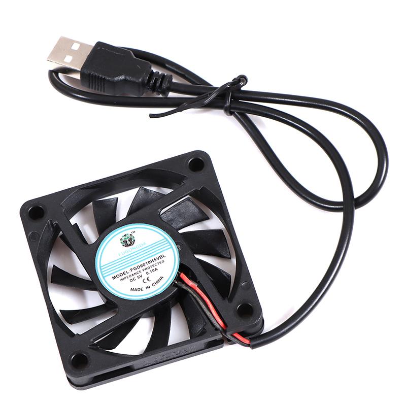 For Raspberry Radiator Ventilation Oil Bearing PC Computer Case Cooler 60mm USB Fan 5V Brushless Cooling Fans