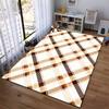 Plaid Pattern Carpet with Beige and Brown Checkerboard Design for Home Suitable for Use As an Anti-slip for Living Room Bedroom Sofas