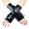 1 Paar Fingerlose Handschuhe mit Hochglanzfinish Punk-Stil Performance-Handschuhe Halloween-Verkleidung