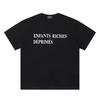 ZX T-shirt ENFANTS RICHES DEPRIMES E.R.D. T-shirts 2025 Col Rond Arrivée Nouveau Noir Blanc TEE Femme Manches Courtes