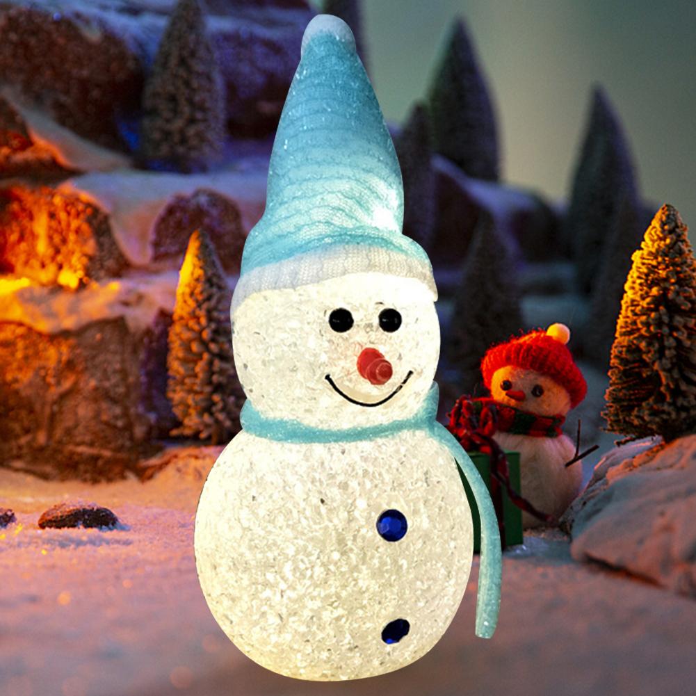 New Christmas LED Light Battery Powered Christmas Snowman Lantern Warm White Snowman Ground Lamp Waterproof Christmas Decoration