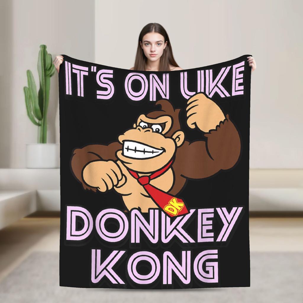 Donkey Kong Spiel Decken Flanell Super Warme Überwurfdecke für Bettdecke Sommer