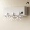 3Pcs Wall Mounted Conditioning Guide Fan Plastic Adjustable Suction Cup Air Conditioning Ventilator Windmill Shaped