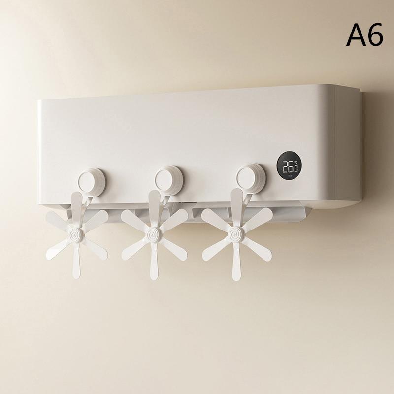 3Pcs Wall Mounted Conditioning Guide Fan Plastic Adjustable Suction Cup Air Conditioning Ventilator Windmill Shaped