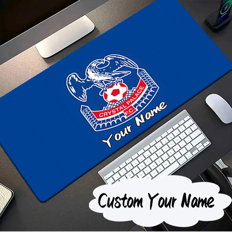 Custom Name Mouse Pad Crystal Palace Crest Design Mouse Pad, Gaming Mouse Pad, Keyboard Pad, Desk Decor for Computer Notebook Fan Birthday Gift