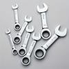 Short Handle Adjustable Head Ratchet Wrench Mini Fast Ratchet Wrench Labor-Saving Auto Repair Hardware Dual-Purpose Wrench Tool