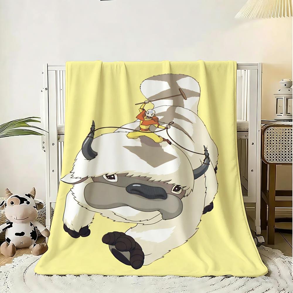 Avatar The Last Airbender Throw 240g Flannel Blanket Lightweight Soft Skin-friendly Summer Thin Throw Blanket 75x90cm