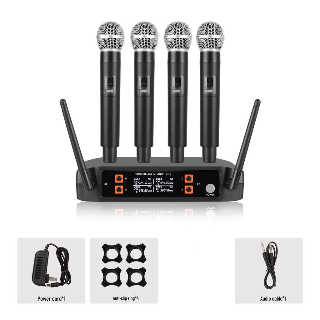 Wireless U-segment 4-in-1 Microphone for Home, Outdoor Karaoke, Meetings, and Performances