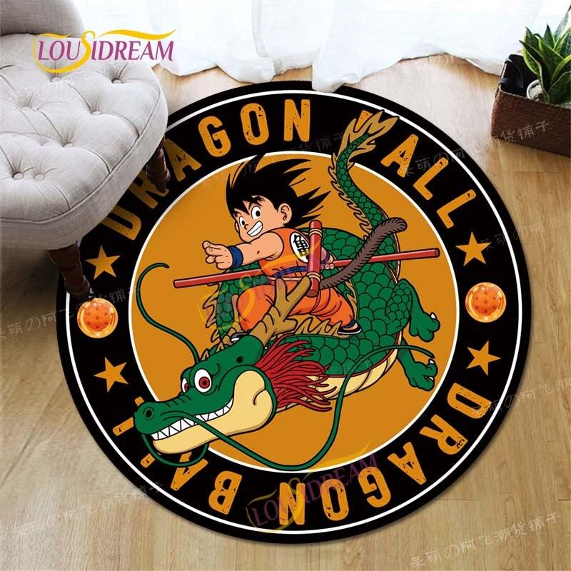 Kulatý kreslený japonský prvek domácí umění měkký protiskluzový koberec počítačová židle dětská herní podložka podlahová rohož dekorativní koberec