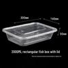 Disposable Rectangular Takeout Food Containers with Lids