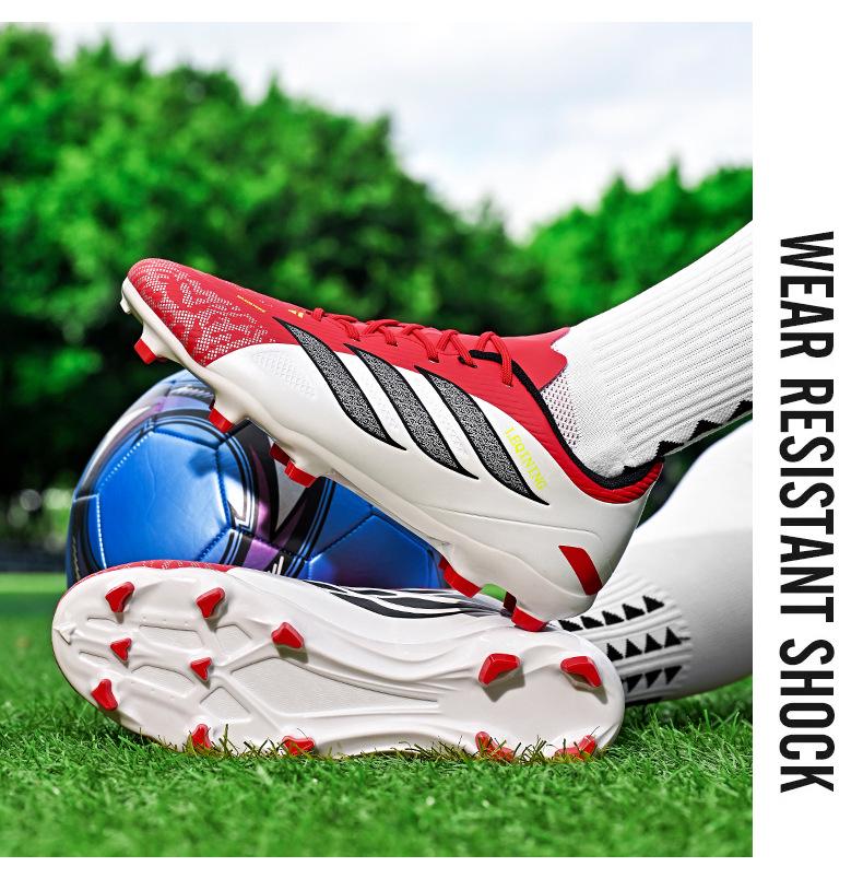 Unisex AG Long Spike Soccer Shoes - Ideal for Teens & Students In Training and Competition
