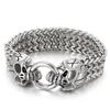 Kalen Vintage 18mm Skull Bracelets Shiny Matte Wolf Head Bracelet Wide Wristband Men's Party Jewelry Gift