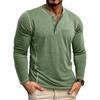 Men S Long Sleeve Henley T Shirt Casual Top