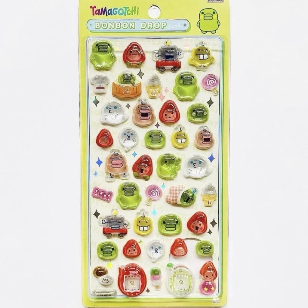 For Tamagotchi Stickers 3D Embossed Texture Cartoon Decorative Sticker Versatile DIY Nostalgic Digital Pet Theme Decoration