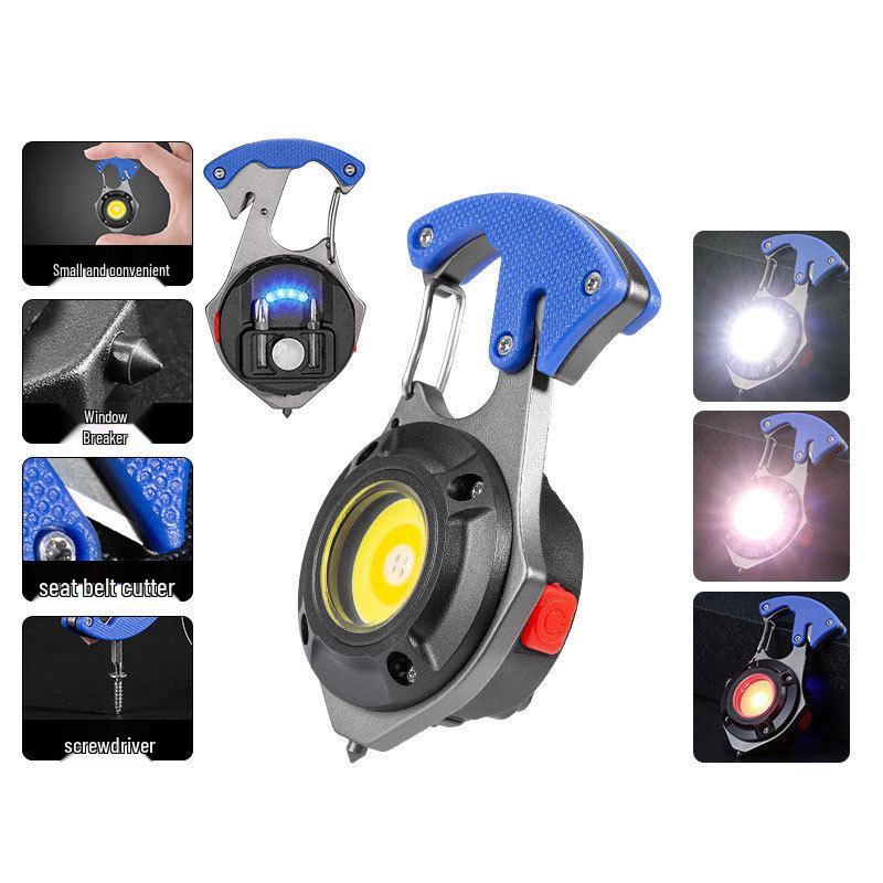 Компактный водонепроницаемый многофункциональный брелок: Самооборона, Зарядка, Магнитный мини-фонарик