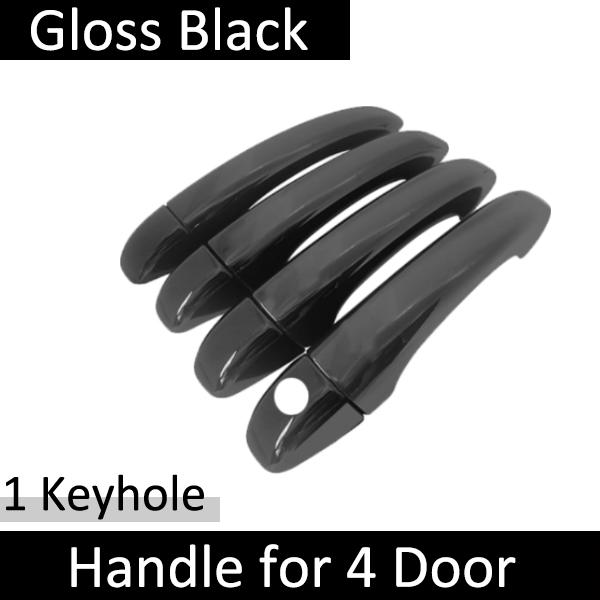 

for Peugeot 2008 MK1 A94 2013 2014 2015 2016 2017 2018 Car Gloss Black Chrome Door Handle Auto Accessories Style Stickers 4Handle 1 Keyhole