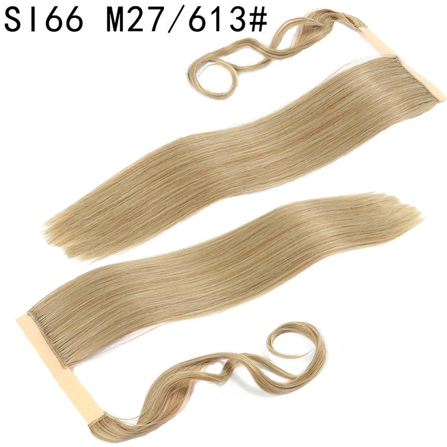 LISI HAIR Synthetic Fibers Are Clipped Onto A Ponytail Hairpin To Extend The Length of A Woman's Hair At High Temperature