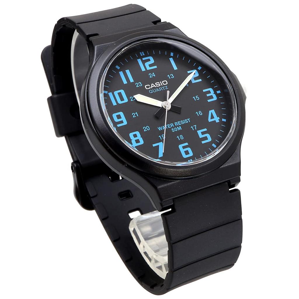 Casio Standard Analog Quartz Wristwatch Black and Blue Presentation MW-240-2BV Men's (Overseas Model) (No Box) [Used]