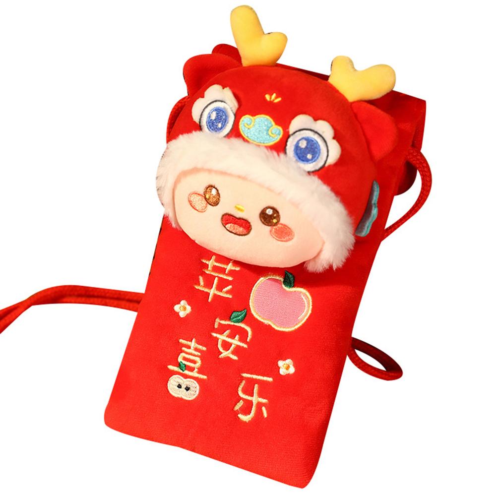 New Year Plush Doll Backpack Comfortable Stylish Festival Red Envelopes Holiday Supplies