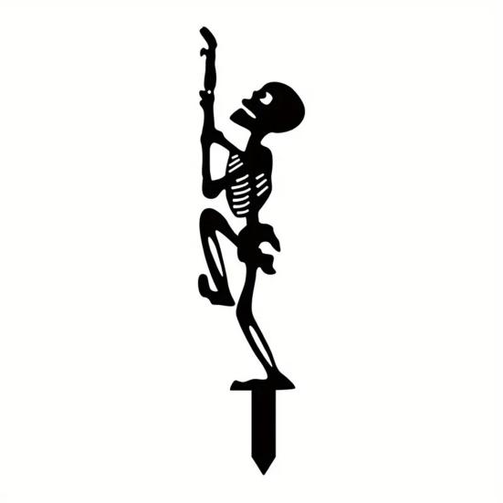Halloween Skeleton Decorative Garden Stake Weather-proof Metal Outdoor Patio Yard