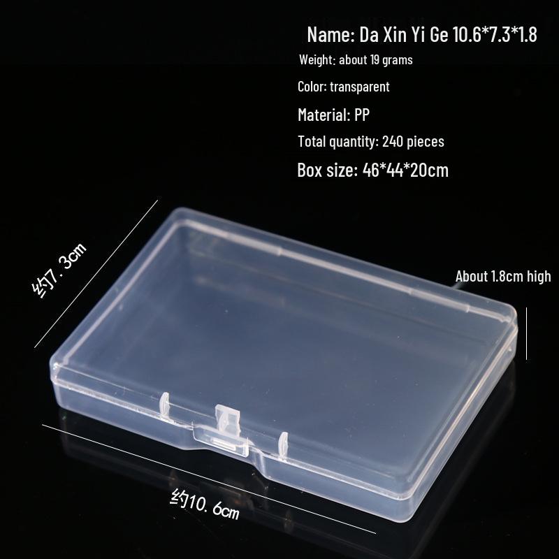 Transparent Storage Box for Electronics, Jewelry, Tools, Plastic Parts, and Fishing Tackle with Large Fixed Grids