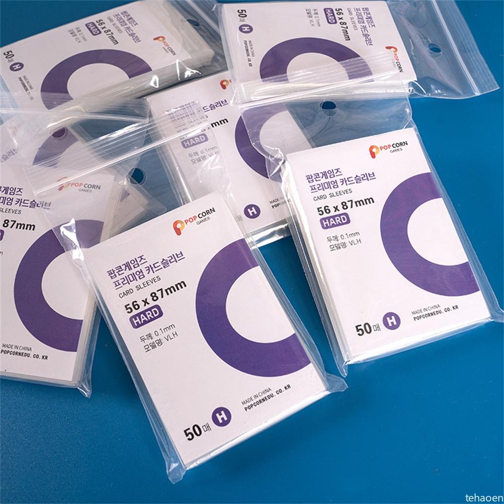 50Pcs Ultra Clear Korea Kpop Card Sleeves Acid Free Cpp Card Cover 3Inch Pocard Holographic Guard Film Album Popcorn Card