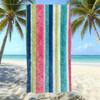 Populaire gestreepte bedrukte strandlaken Sneldrogend Zandvrij Volwassen Zwem Bad Handdoek Microvezel Handdoek