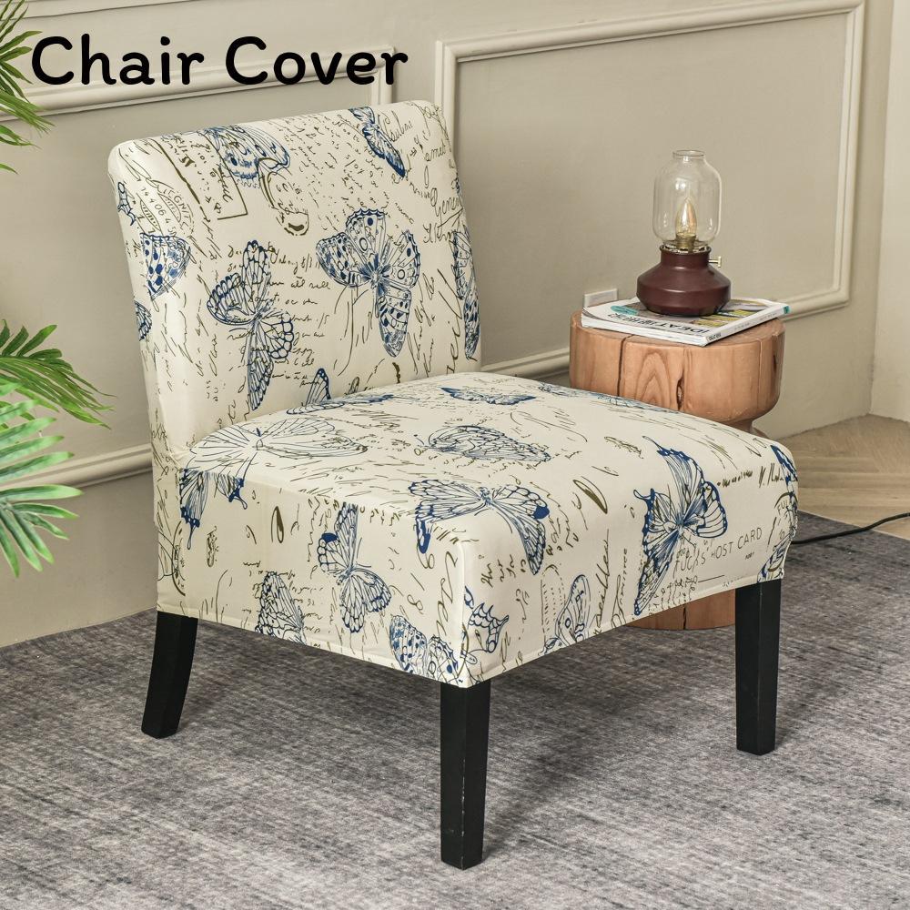 Fat Head Chair Cover No Armrest Fabric Protector With Non Slip And Dustproof For Home Dining Decor