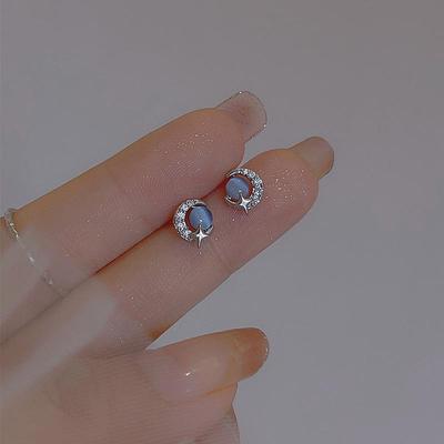 2023 Blue Cat's Eye Moon Planet Luxury Earrings - Trendy and Elegant for Women