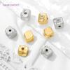 18K Gold Plated Square with Zircon Spacer Beads For Bracelet Making,Beads Separators,DIY Jewelry Making,Accessories For Jewelry