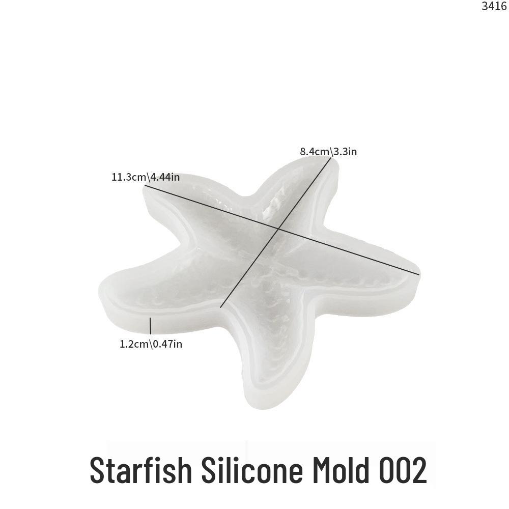 Starfish Shell Keychain & Ornament Silicone Mold for DIY Epoxy, Diffuser, Candle.