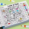 Kids Drawing Notebook Look & Find Shape Game Enhance Visual Perception Fun 32 Pages Coloring Book Focus Attention Item Search