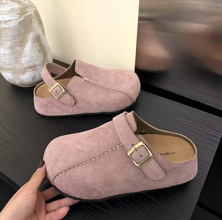 Thick-soled Bag Head Half Slippers Women's 2025 New Spring and Summer Two Wear Boken Shoes Inner Height Increase Versatile Lazy Boken Slippers