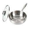 Tulkox Stainless Steel Deep Frying Pan Brand 9cm Deep Heat Glass Lid Extra Thick Stainless Steel Stove No Dishwasher Gift Box Detailed Instructions