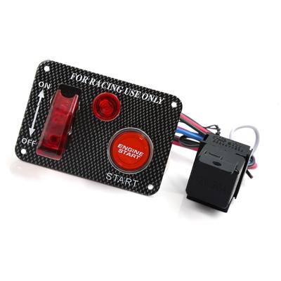 ACROPIX Závodní auto Panel spínače zapalování DC Start motoru Tlačítko Červená LED Přepínač - Balení po 1