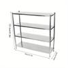 Stainless Steel Storage Rack 4Tier Commercial Shelving Unit with Adjustable Height for Restaurant Warehouse Logistics Center Use