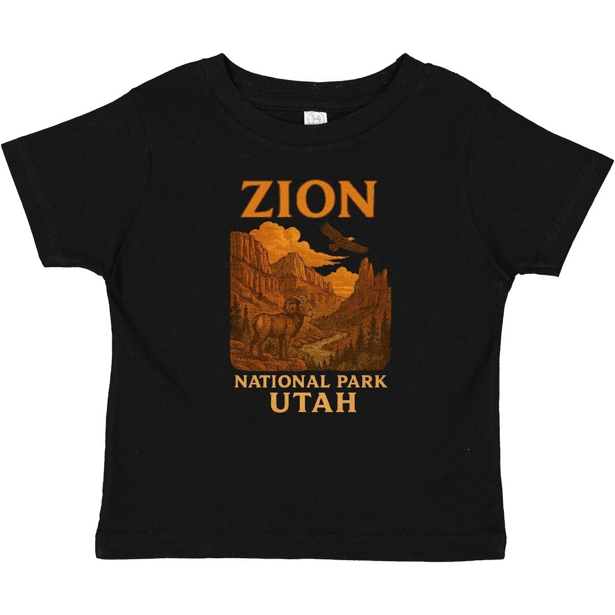 Inktastic Zion National Park Utah Vintage Landscape Art Baby T-Shirt Wildlife 130