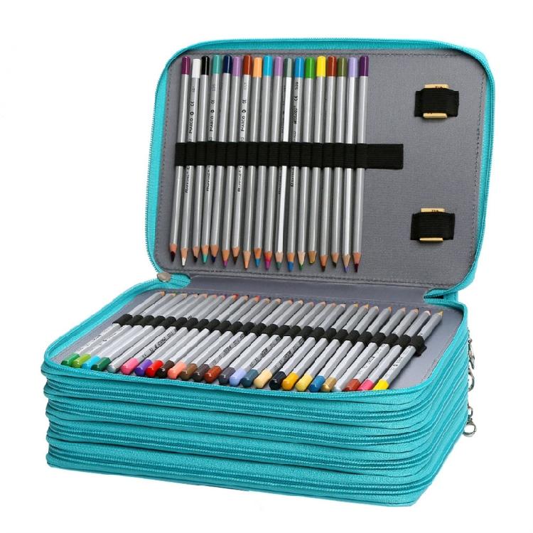 Multifunction Large Artists Pencil Case Large Capacity Pencil Holders 252 Compartments Zippered Pencil Organizers Bag