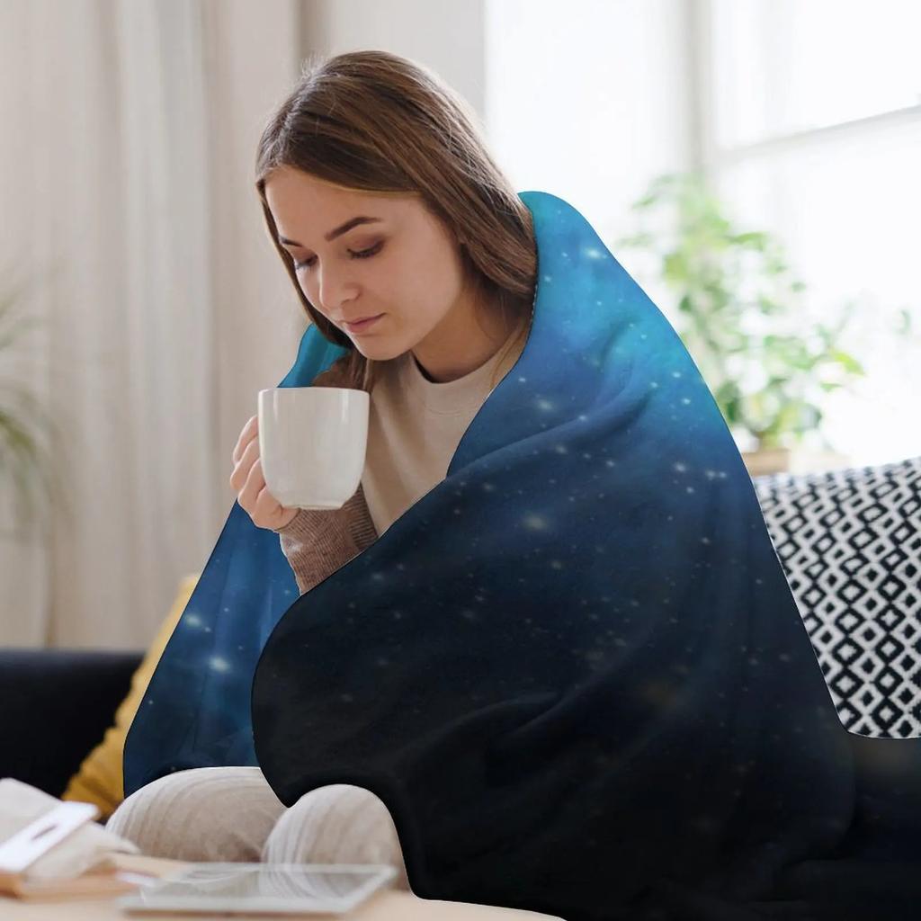 Sky-stars-design Throw Blanket Year Round Soft Comfortable Blanket for Home