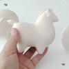 Year of the Horse Ceramic Slip Casting: Handmade Unglazed Zodiac Pottery for Children, Featuring Rabbit, Piglet, and Pony