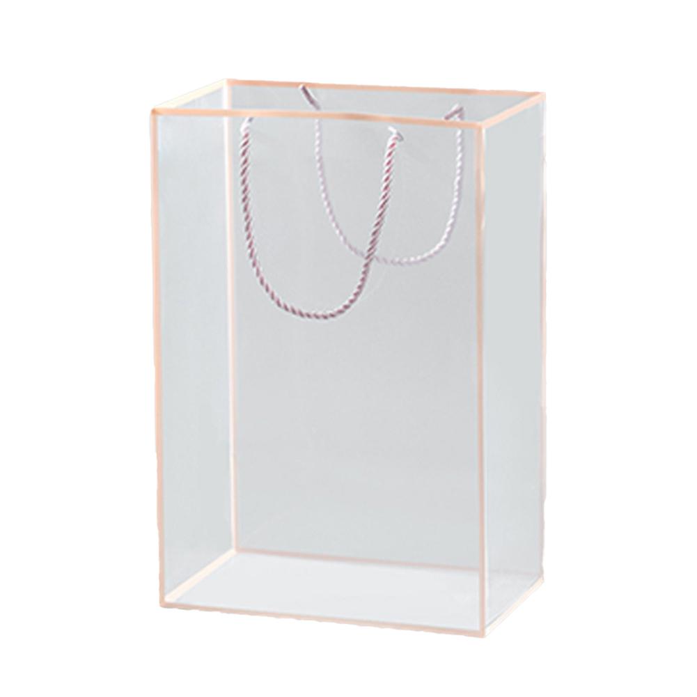 

10 шт. Прозрачный пластиковый подарочный пакет для цветов, букета, свадебного фестиваля, сувениров, упаковка, сумка, коробка для конфет 35 см x 15 см x 24,5 см 25x15x35cm