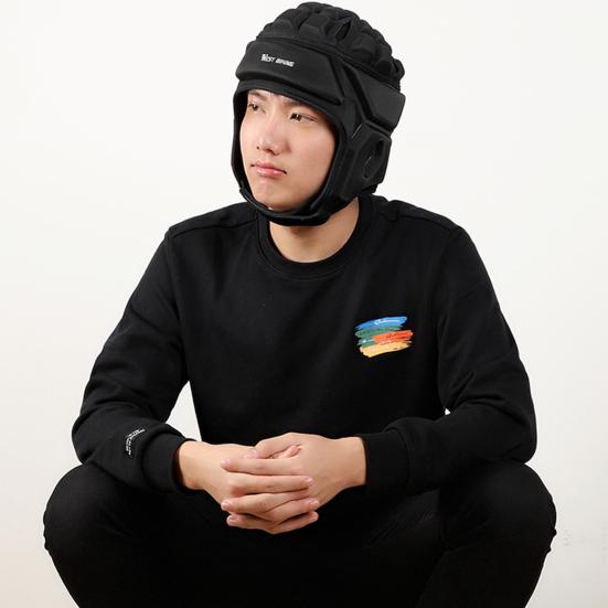 Stereo Rugby Helmet Warm Unisex Anti Collision Soccer Headgear for Soccer Goalie