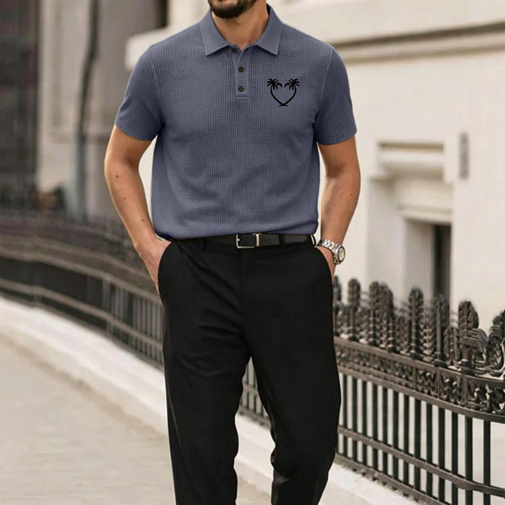 Men's Summer High-End Breathable Mesh Ice Silk Short Sleeve Polo Shirt Lightweight Soft Fabric Casual Fit Stylish Design
