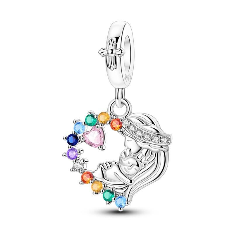 Fit Original Pandora Bracelet The Virgin Mary Charms Copper Our Lady Bead Dangle Pendants Diy Jewelry Marking Gift