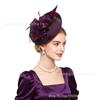 European and American brides imitation hemp yarn head flower racing horse festival ball retro feather headdress dinner dress cheongsam accessories