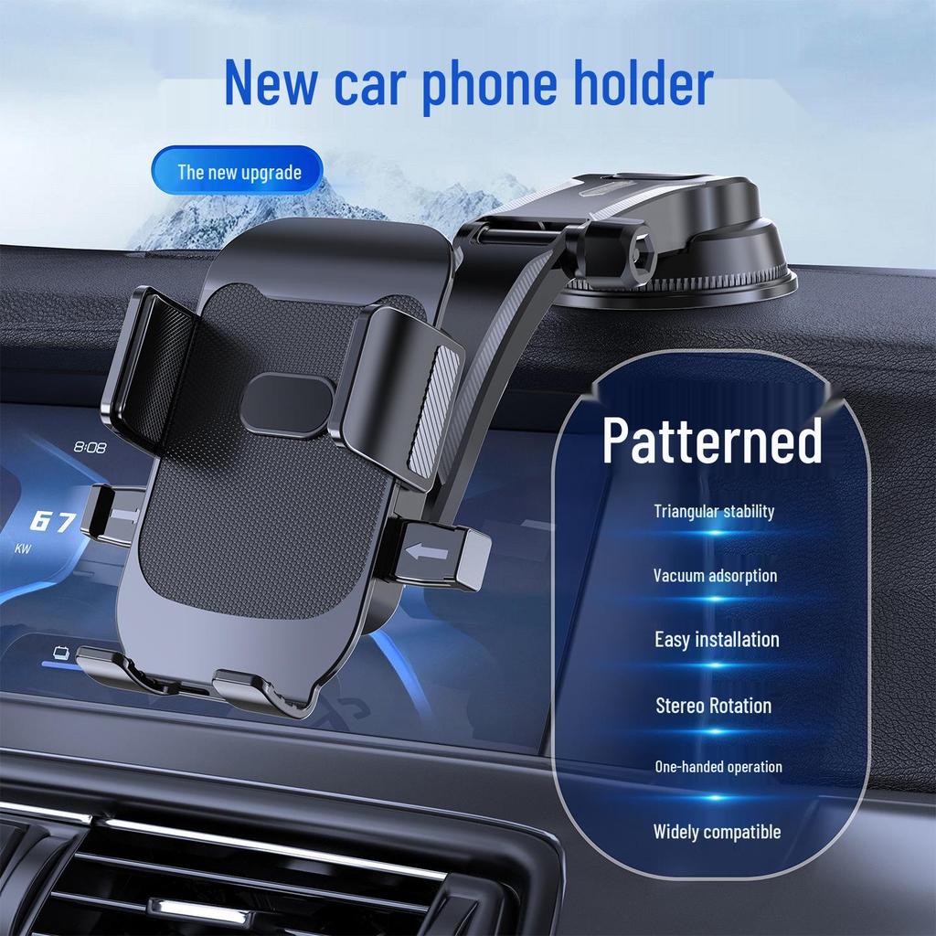 Universal Car Phone Holder with Suction Cup - Secure Fit for Navigation