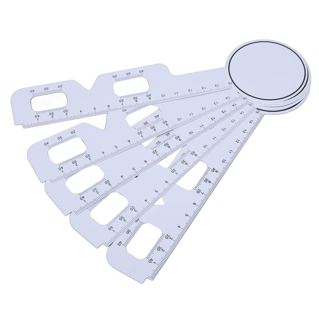 5pcs Eye Pupil Distance Meter Smoothing Edges Prevent Slip Handle Ophthalmic Measure Tool